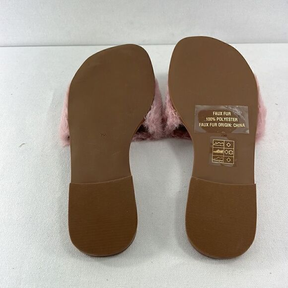 Jack Rogers Faux Fur Sabrina Slide Sandal Blush- Size 7- NIB - Picture 6 of 7